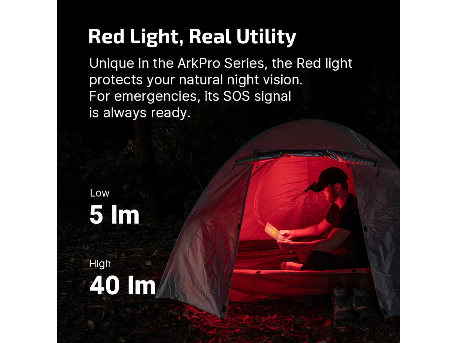 Olight ArkPro Lite Rechargeable 1200 Lumen EDC Flashlight with UV Light Black