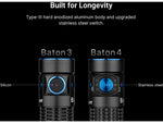 Olight Baton 4 1300 Lumens LED Rechargeable EDC Flashlight Black
