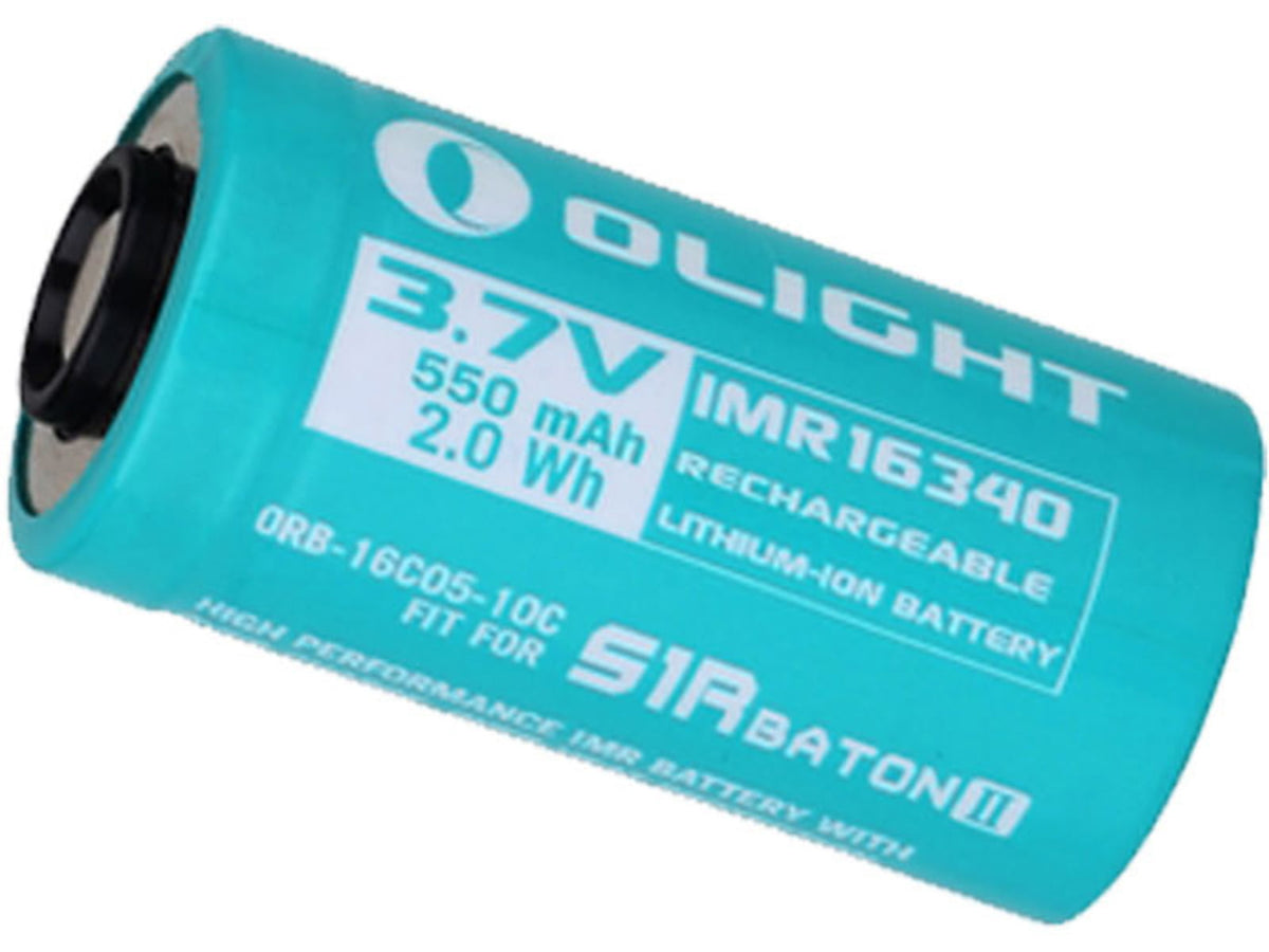Olight IMR16340 550mAh Customized Battery for S1R Baton II Teal 6926540927338