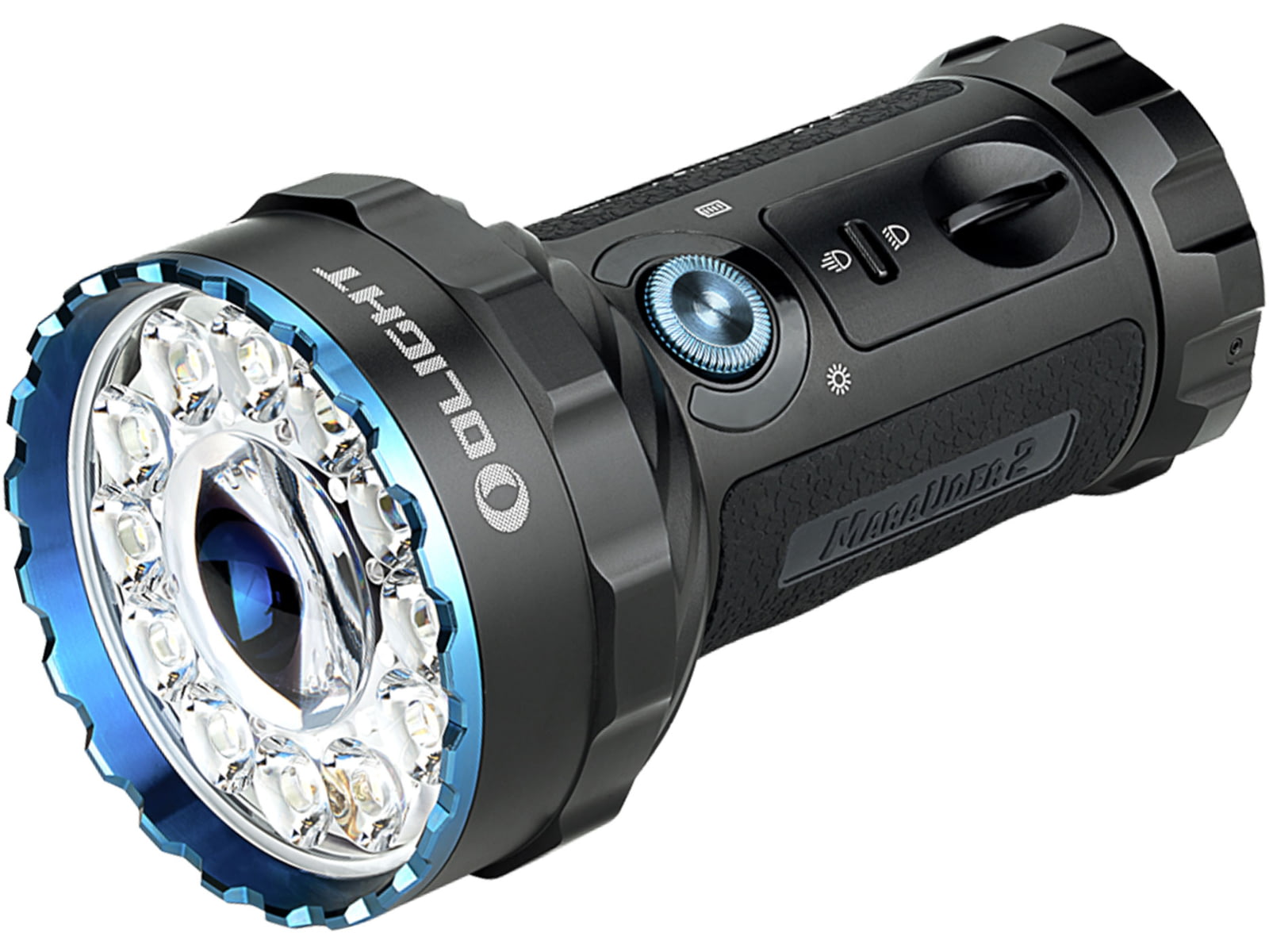 Olight Marauder 2 14000 Lumens LED Long Throw Rechargeable Flashlight Black