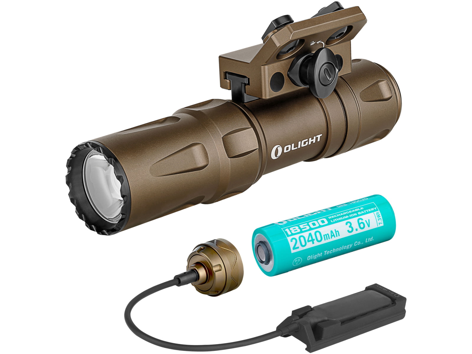 Olight Odin Mini 1250 Lumens LED Rechargeable Rail Mount Flashlight