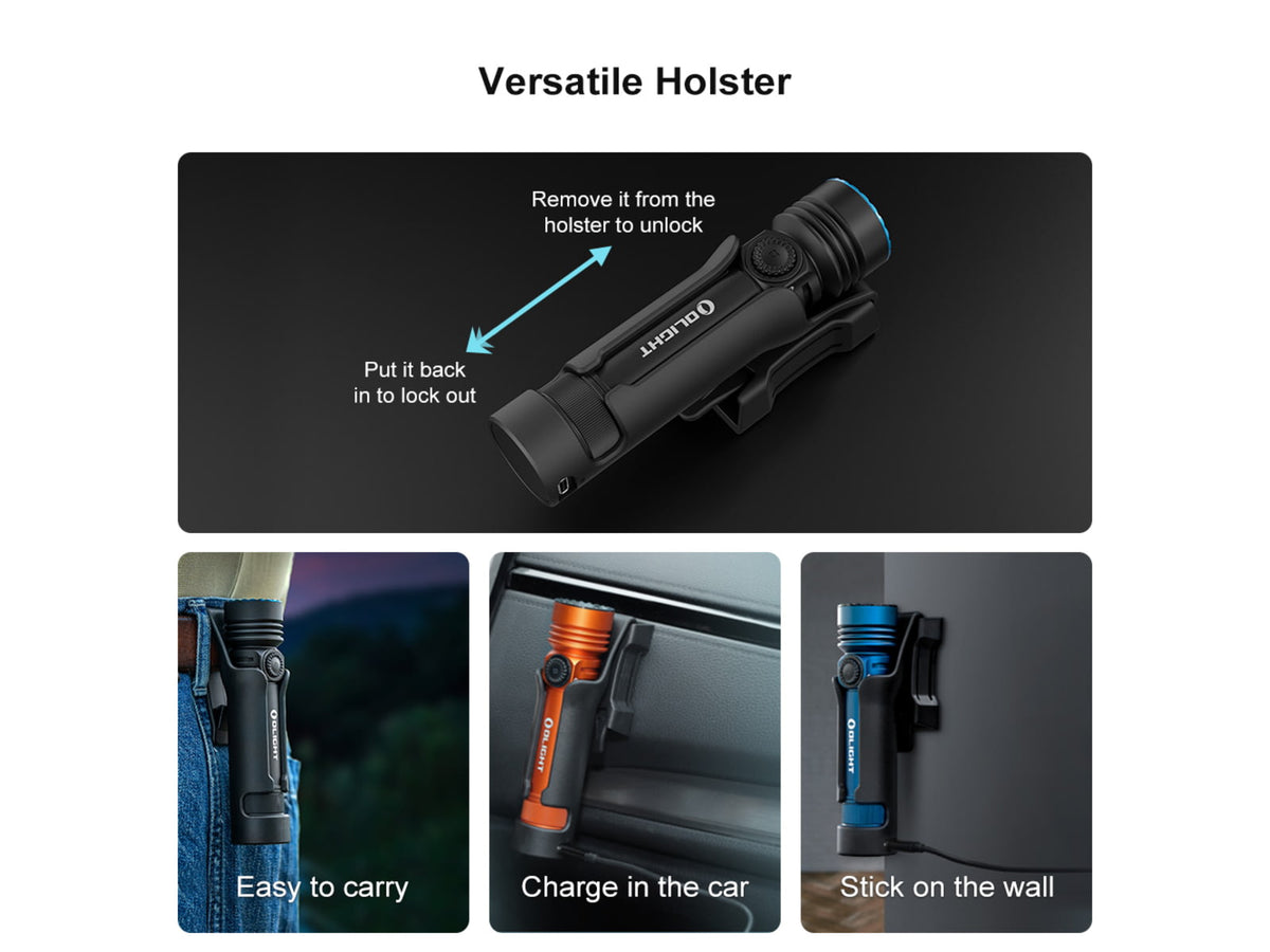 Olight Seeker 4 Pro CW Rechargeable 4600 Lumens LED Flashlight Black SEEKER4PROMTBKCW
