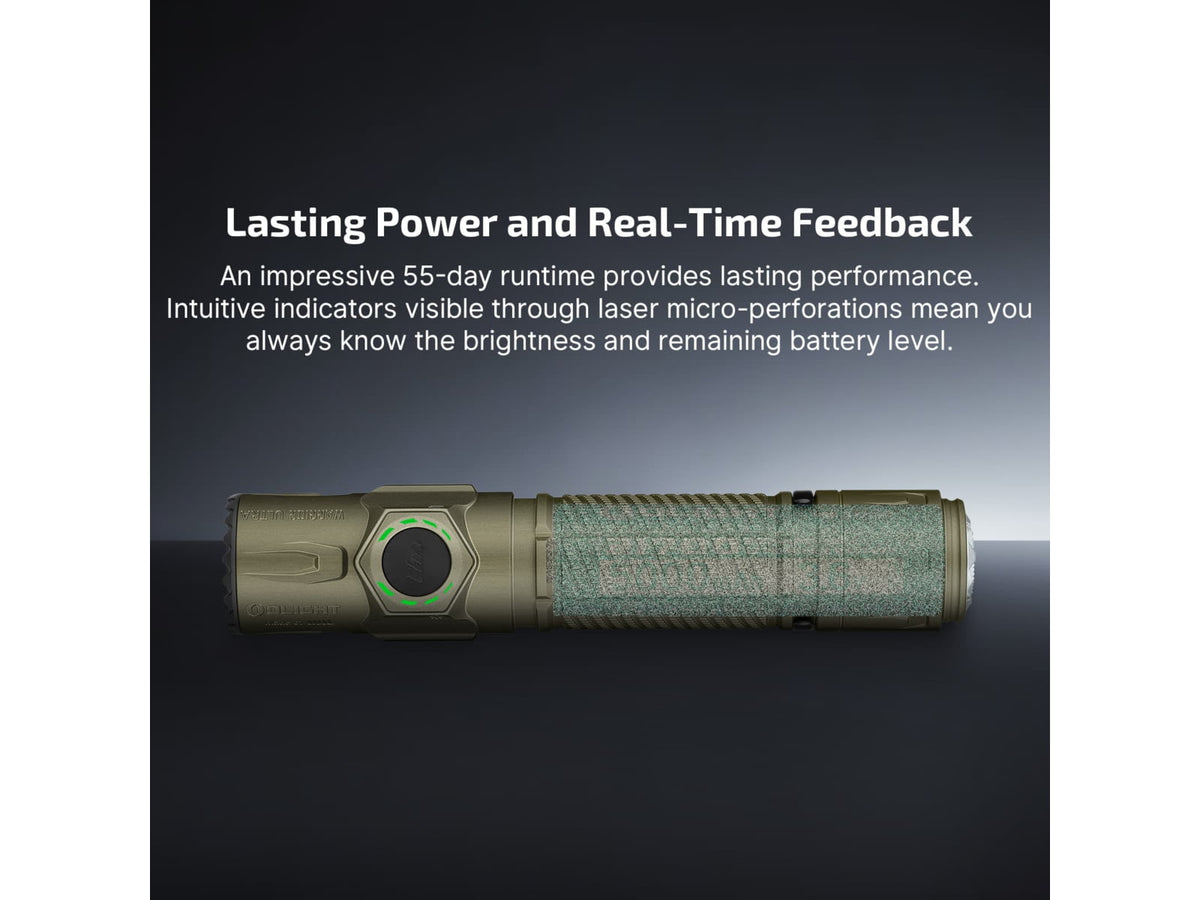 Olight Warrior Ultra 21700 Lithium Ion 2500 Lumens LED Tactical Flashlight OD Green WARRIORULTRAOG