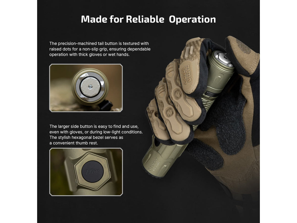 Olight Warrior Ultra 21700 Lithium Ion 2500 Lumens LED Tactical Flashlight OD Green WARRIORULTRAOG