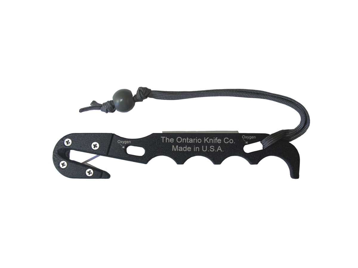 Ontario Knife OKC Black Model 2 Strap Cutter w/Sheath 195123