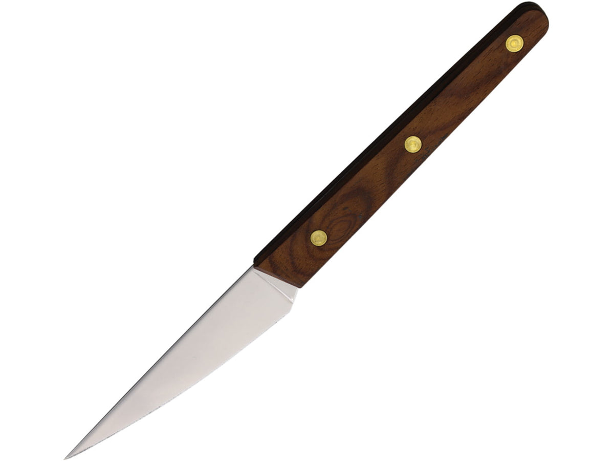 Ontario Knife Robeson Steak Knife 9.25in Overall 4in Stainless Standard edge Blade Brown Wood Handle 6414KPSEC