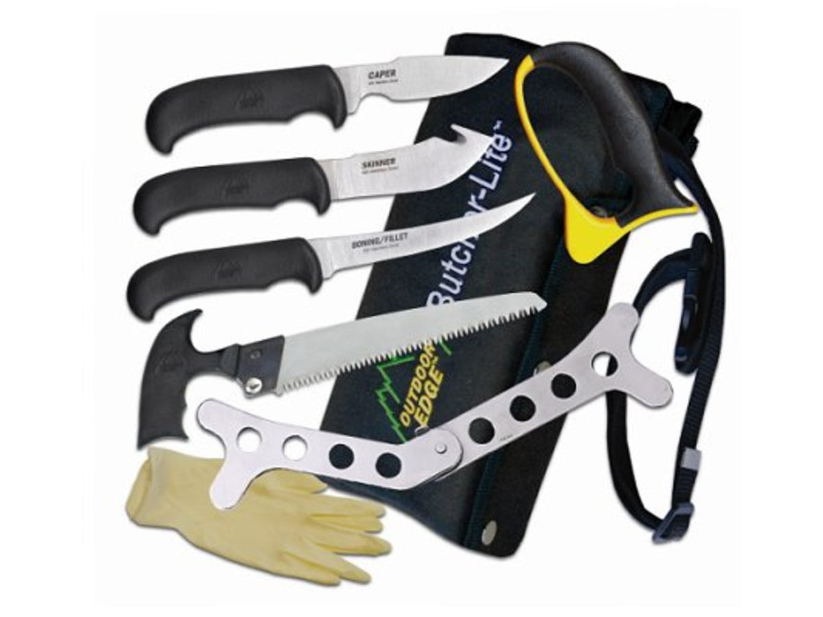 Outdoor Edge BL1 Butcher Lite Kit Knife Set 420 Stainless 8 Piece Set Blade
