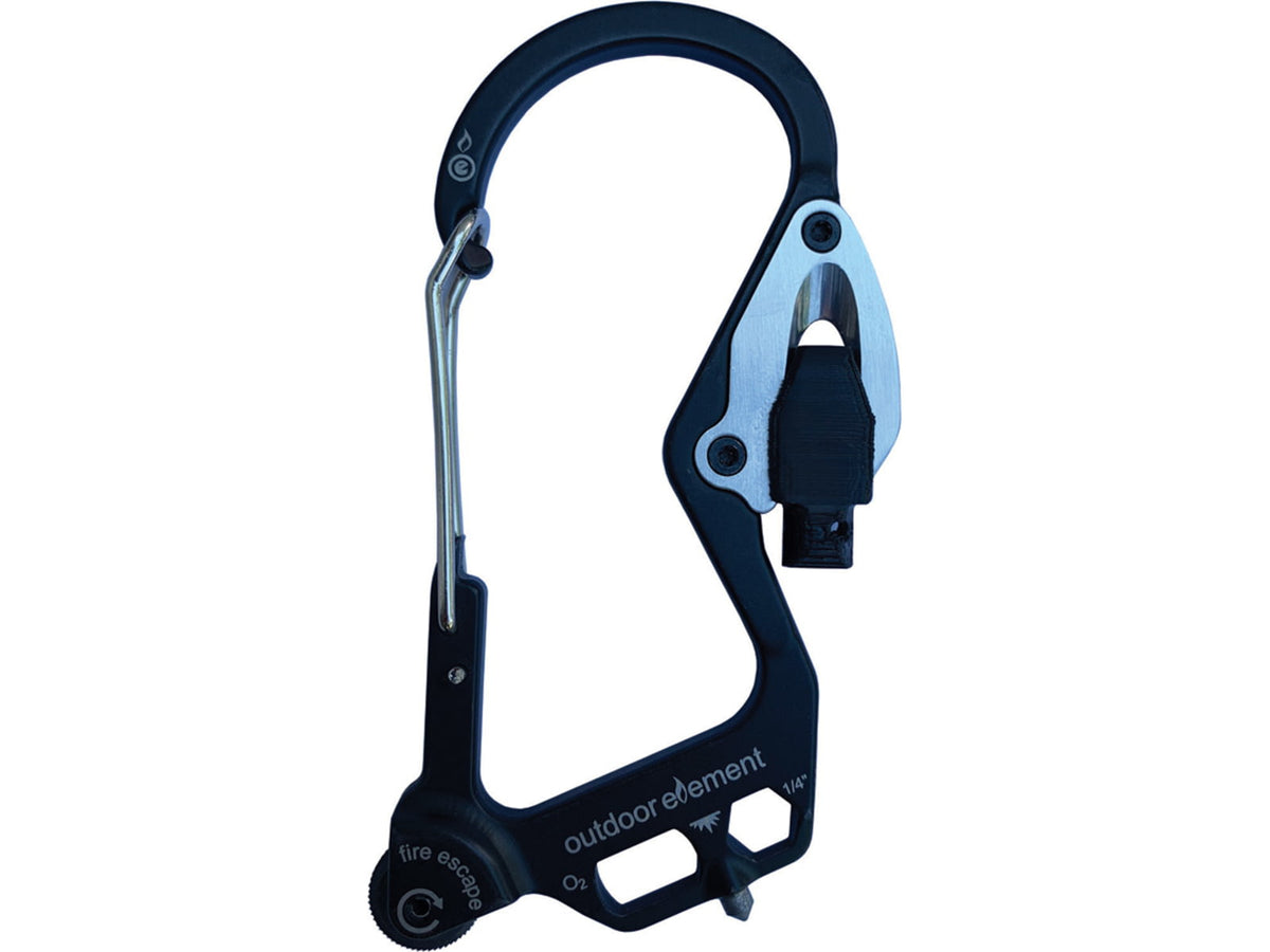 Outdoor Element Fire Escape Carabiner Black