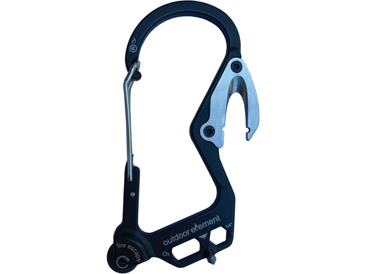 Outdoor Element Fire Escape Carabiner Black