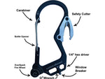 Outdoor Element Fire Escape Carabiner Black