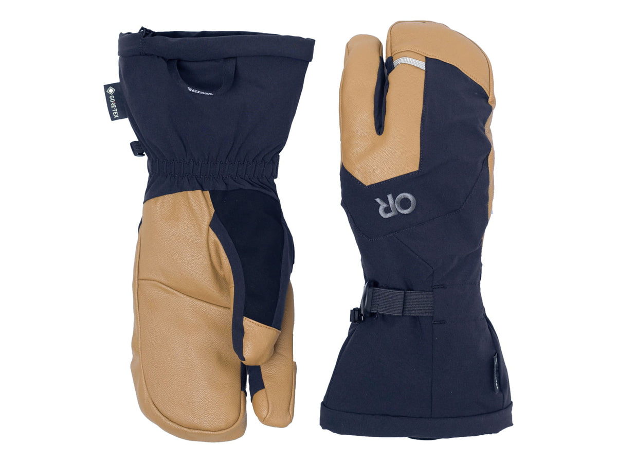Outdoor Research Arete Modular Gore-Tex 3-Finger Gloves Black/Dark Natural Small