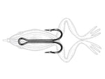 Owner Hooks Frog Hook 36647 Red Size 5/0 5681-153