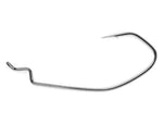 Owner Hooks Down Shot Hook with Cutting Point Forged Shank Shoulder Bend Light Wire Down Eye Black Chrome Size