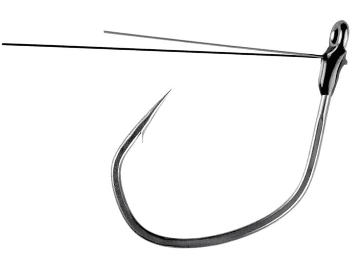 Owner Hooks Jungle Wacky Weedless Hook Silky Gray Size 1/0 4 Pack 4109-116