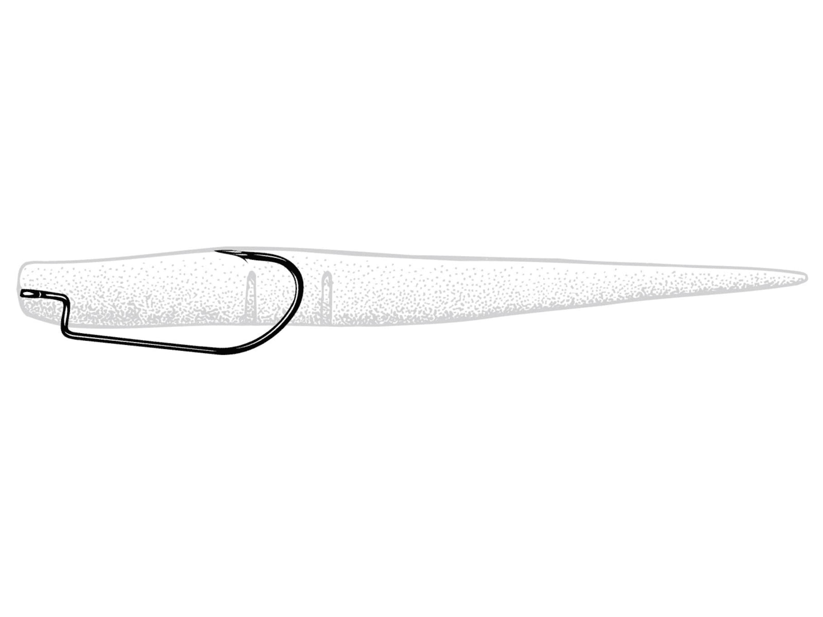 Owner Hooks Worm Hook with Cutting Point Wide Gap 3X Strong Offset Black Chrome Size