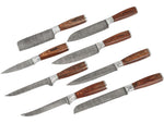Paladin Chef Kitchen Knife Set - 8 Pieces Damascus Wood Handle PE-CK-6503