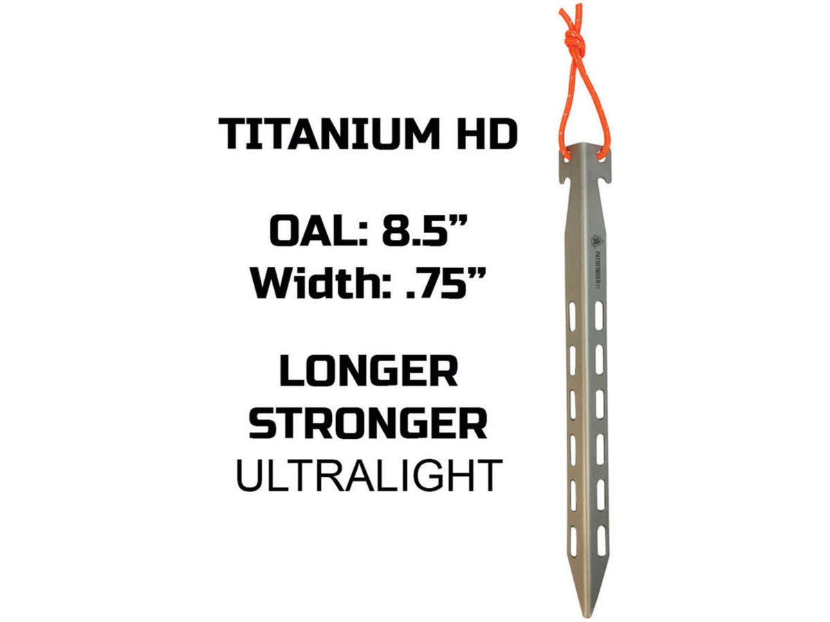 Pathfinder Titanium Tent Stake Set 8-Piece TI TENT STAKE SET 8PC