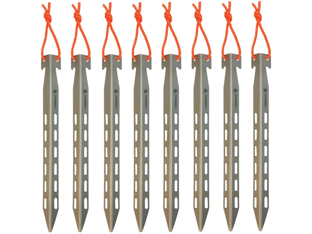 Pathfinder Titanium Tent Stake Set 8-Piece TI TENT STAKE SET 8PC