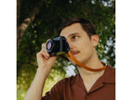 Peak Design Form Leather Camera Strap Amber Neck