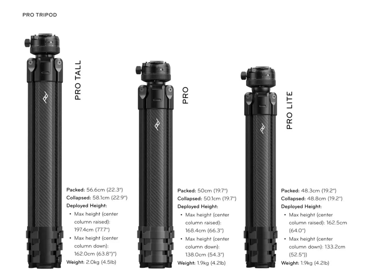 Peak Design Pro Lite Tripod Black
