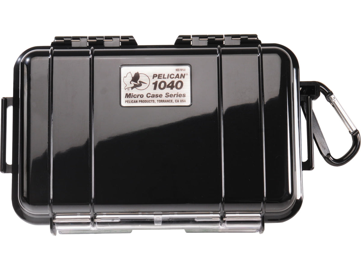 Pelican 1040 Micro Watertight Crushproof Dry Box 7.50x5.06x2.12in Solid Black