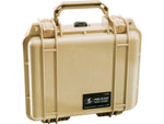 Pelican 1200 Small Protector Waterproof 10.6x10x4.8in Case Desert Tan w/ Foam