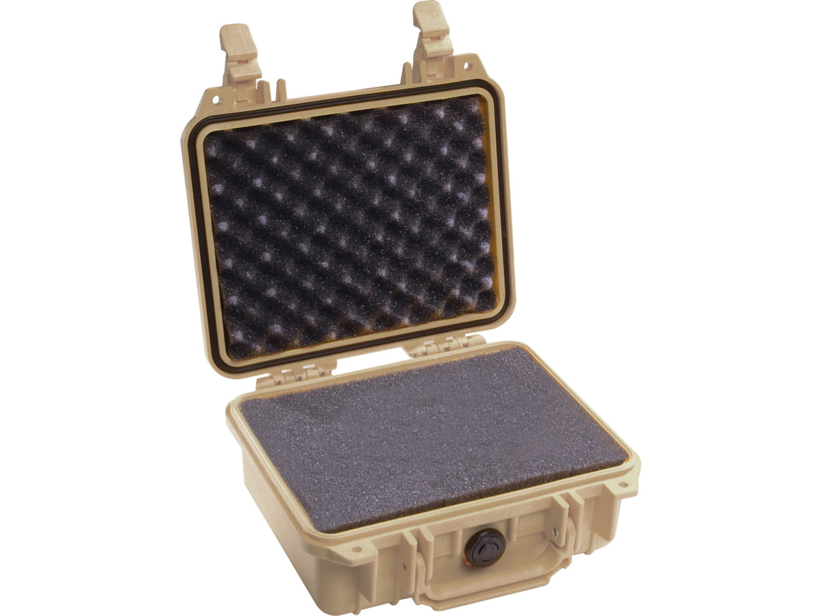 Pelican 1200 Small Protector Waterproof 10.6x10x4.8in Case Desert Tan w/ Foam