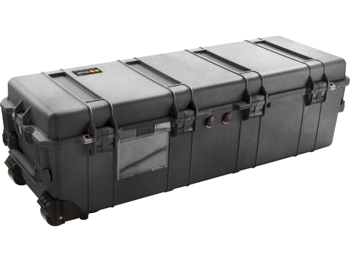 Pelican 1740 Series Long Case Crushproof Dry Box Black w/ 6 Piece Foam Set & Lid