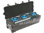 Pelican 1740 Series Long Case Crushproof Dry Box Black w/ 6 Piece Foam Set & Lid
