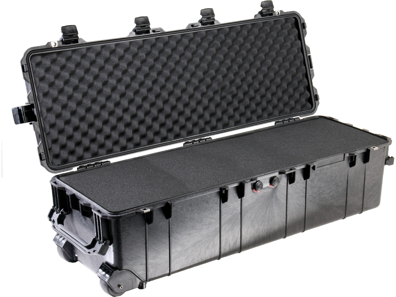 Pelican 1740 Series Long Case Crushproof Dry Box Black w/ 6 Piece Foam Set & Lid