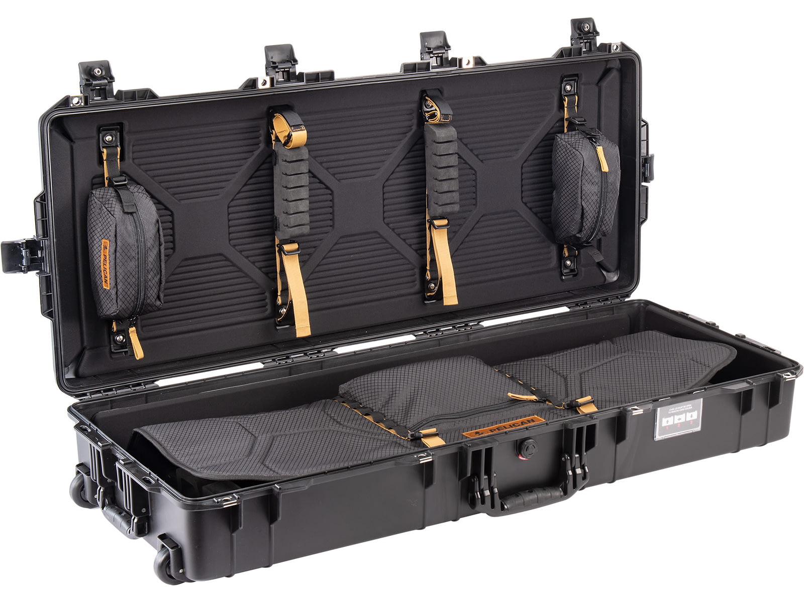 Pelican Air 1745 Case Bow 44x16.8x7.9 inch Internal Dimension 46.7x19.4x8.7 External Dimension Black