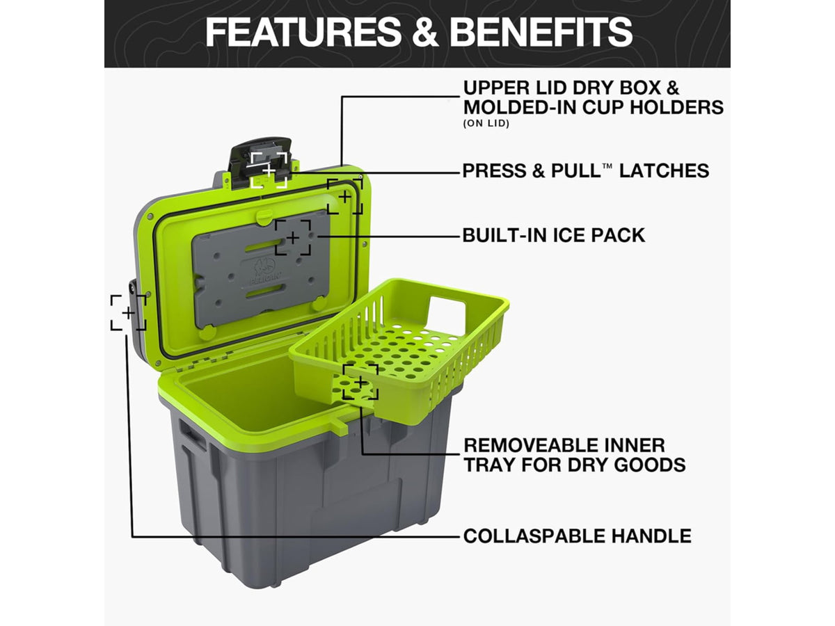 Pelican IM Personal Cooler Hunter 14 Quart Hard Cooler Green/Tan 14Q-1-HGRTAN