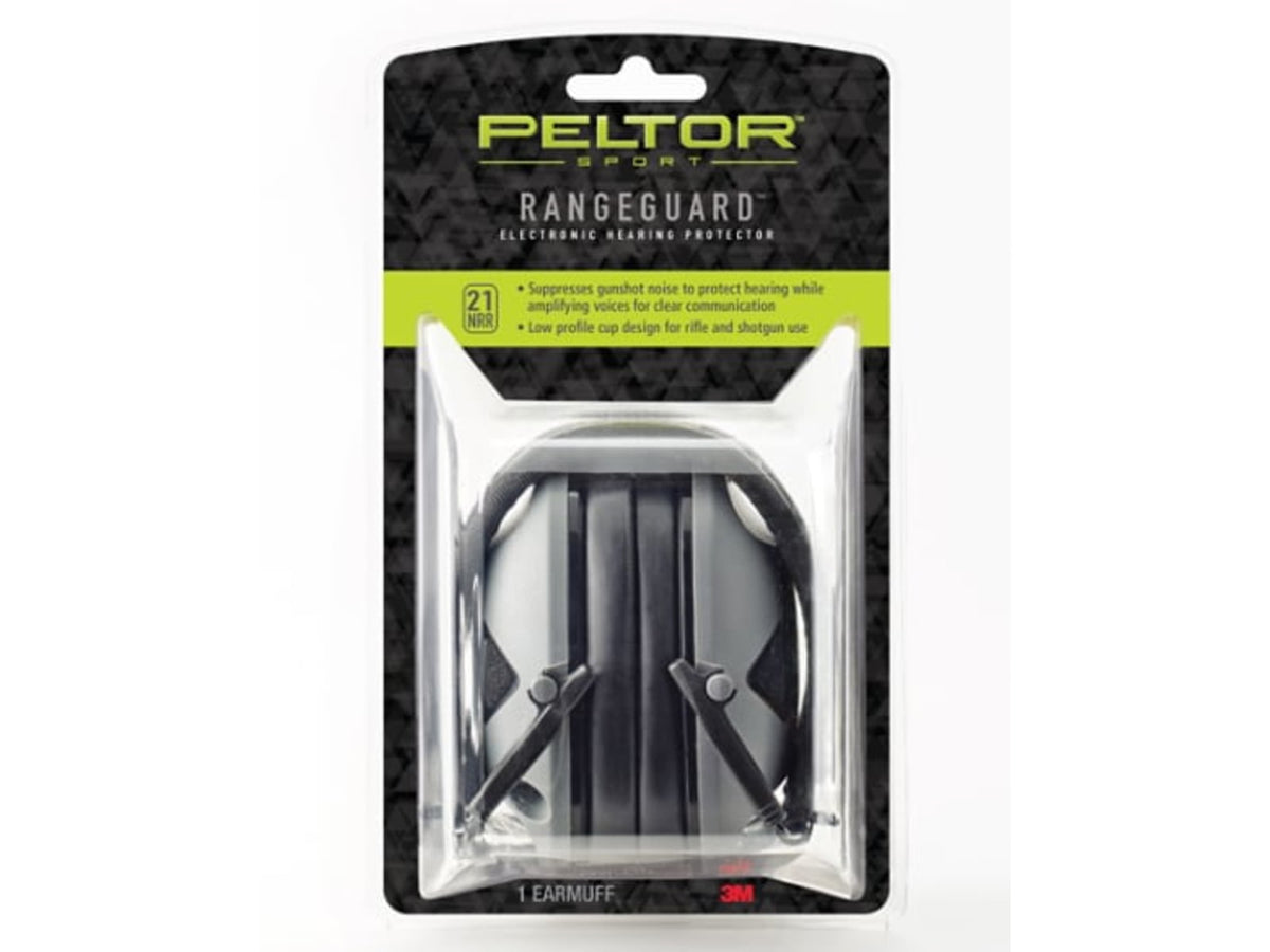 PELTOR RangeGuard Electronic Folding Ear Muff Gray/Black RG-OTH-4