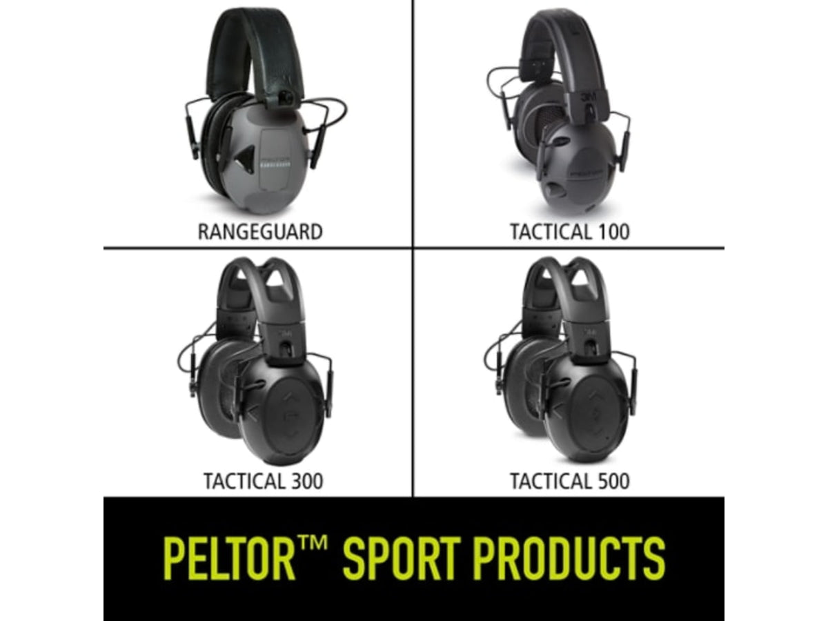 PELTOR RangeGuard Electronic Folding Ear Muff Gray/Black RG-OTH-4