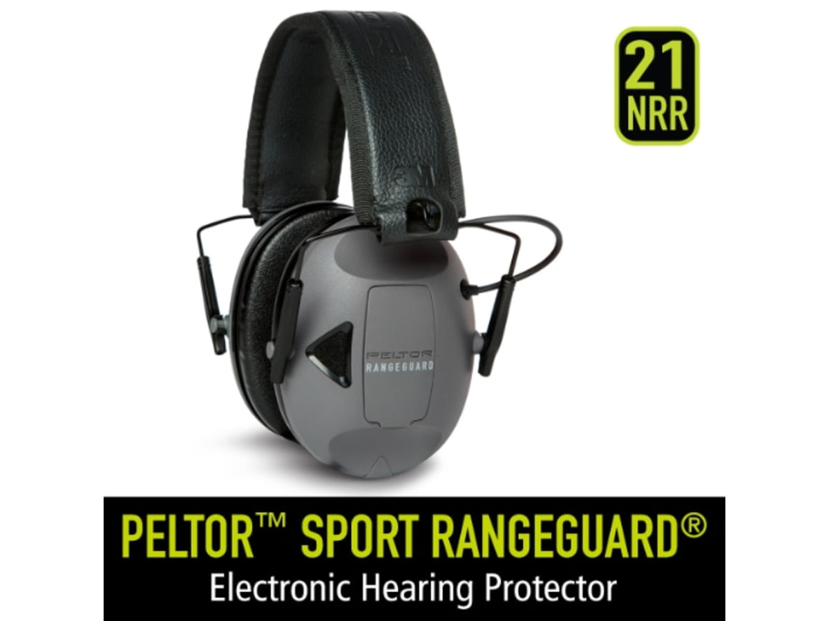 PELTOR RangeGuard Electronic Folding Ear Muff Gray/Black RG-OTH-4