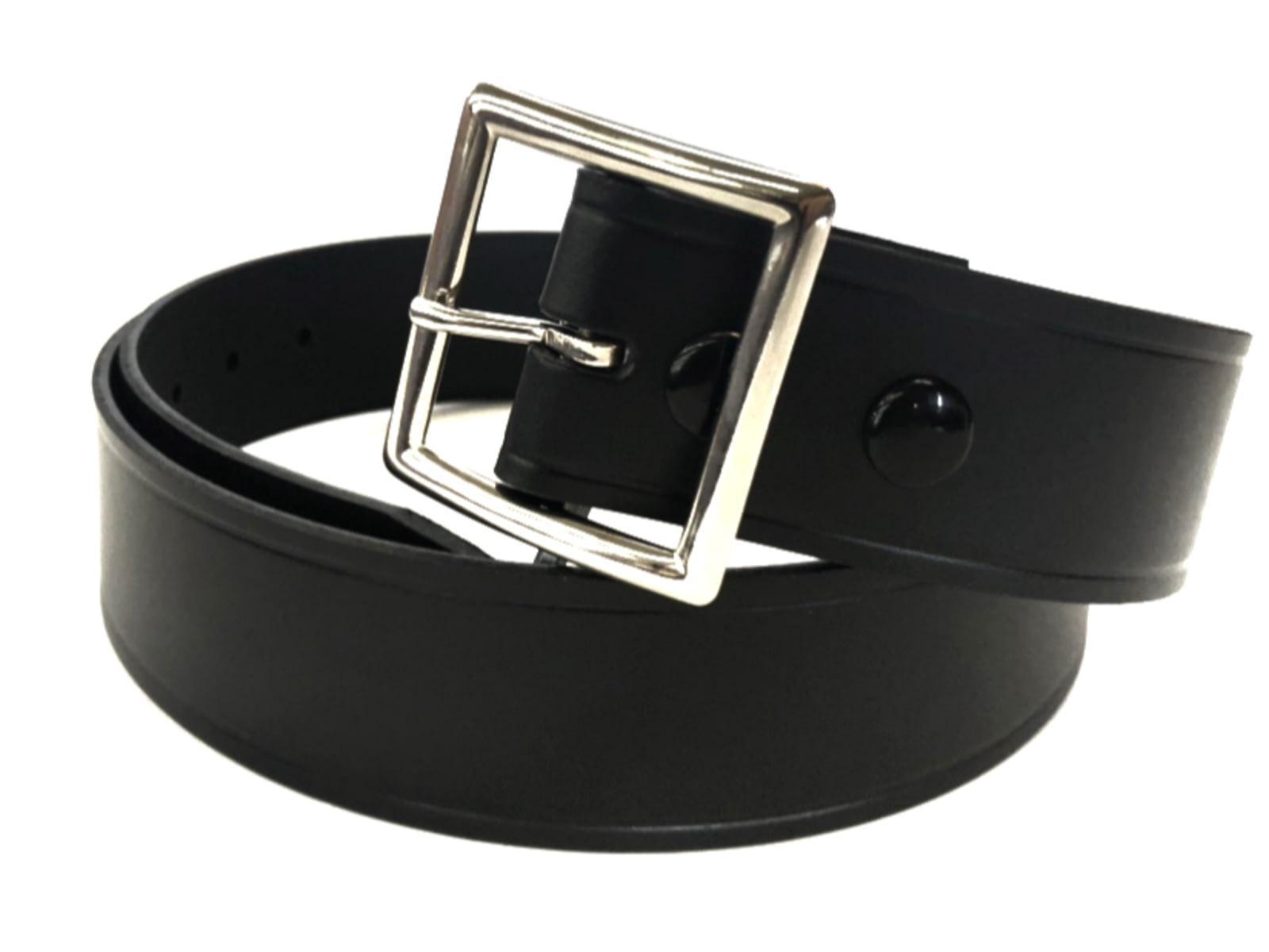 Perfect Fit 1.5in Garrison Belt Plain Chrome Buckle Black
