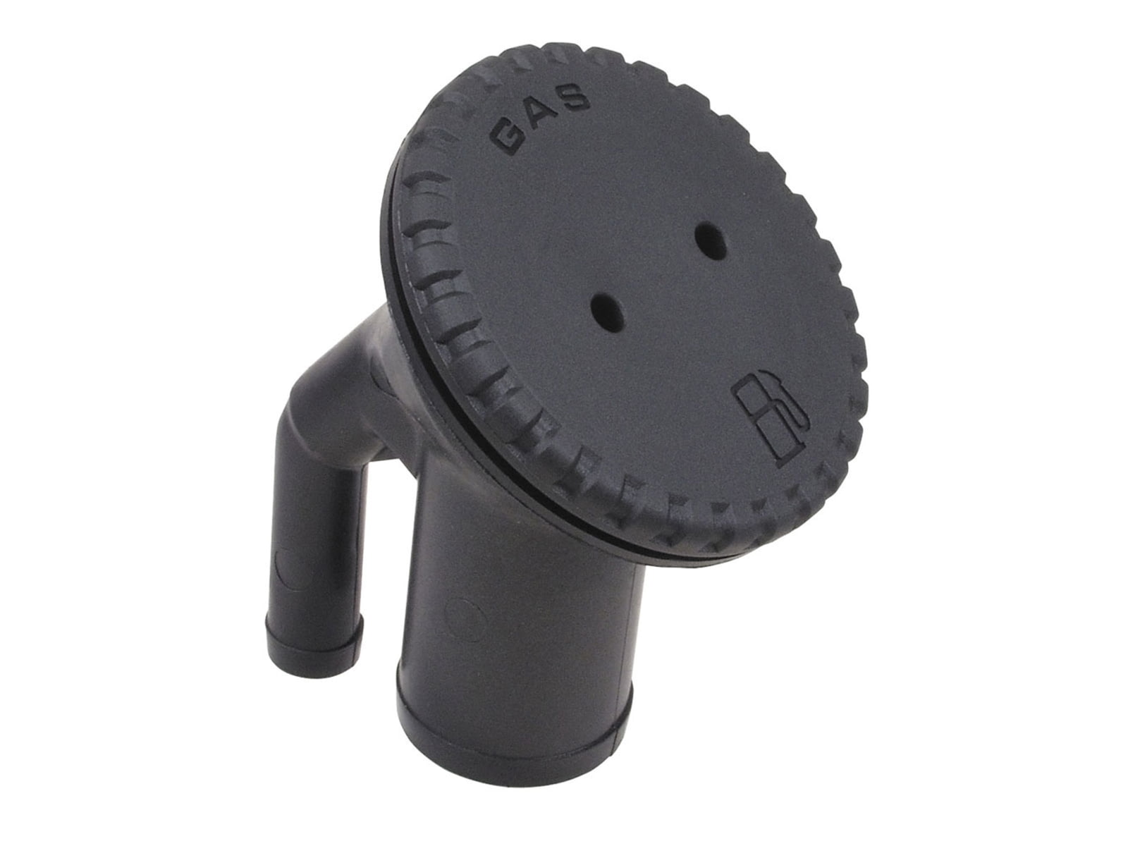 Perko 0542 Vented Fill f/1-1/2" Hose - Angled Neck - Gas - Black 0542DPGBLK
