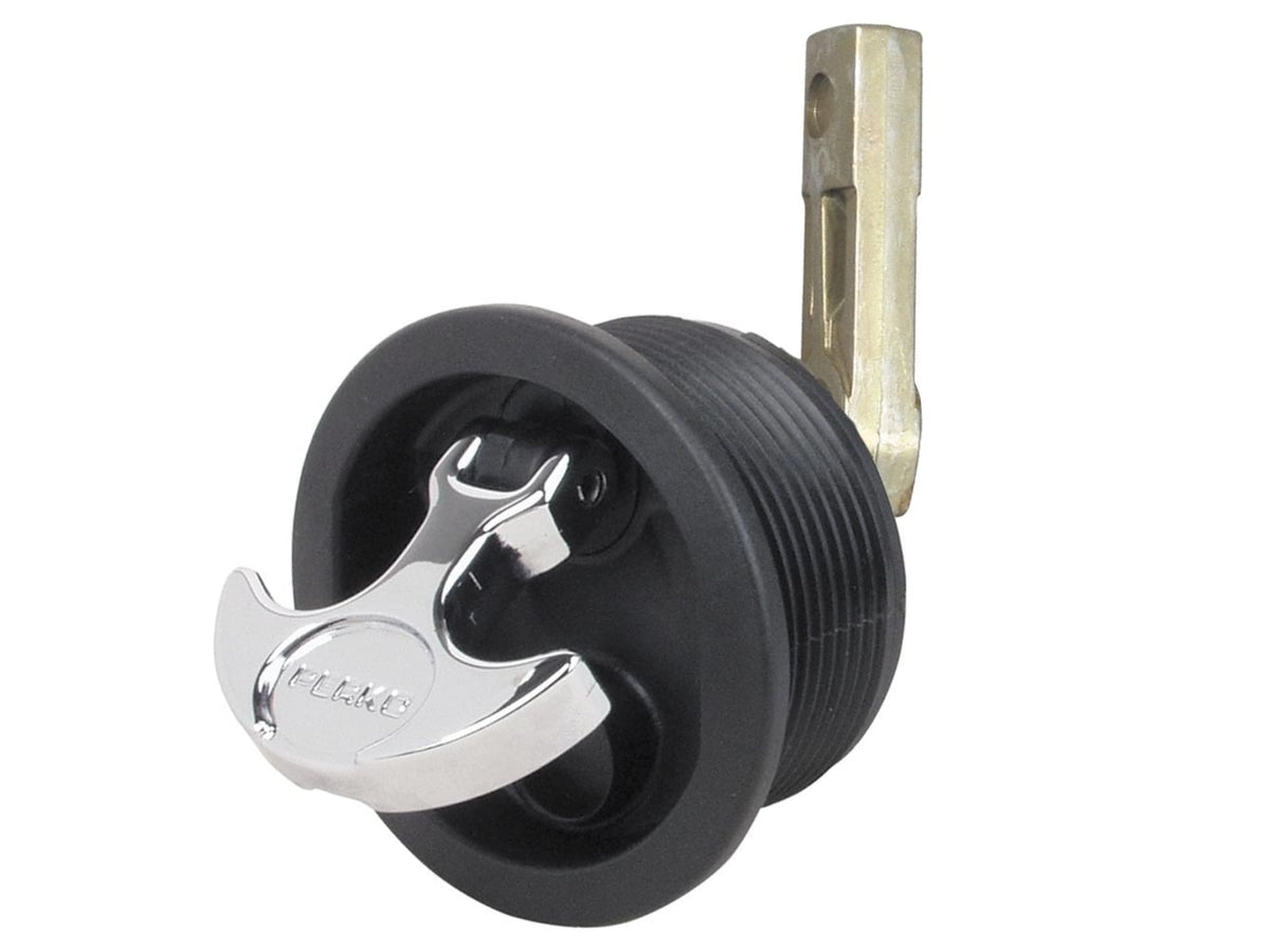 Perko Flush Mount Latch - Straight Cam Bar - 2.5" Hole - Black 1092DP3BLK