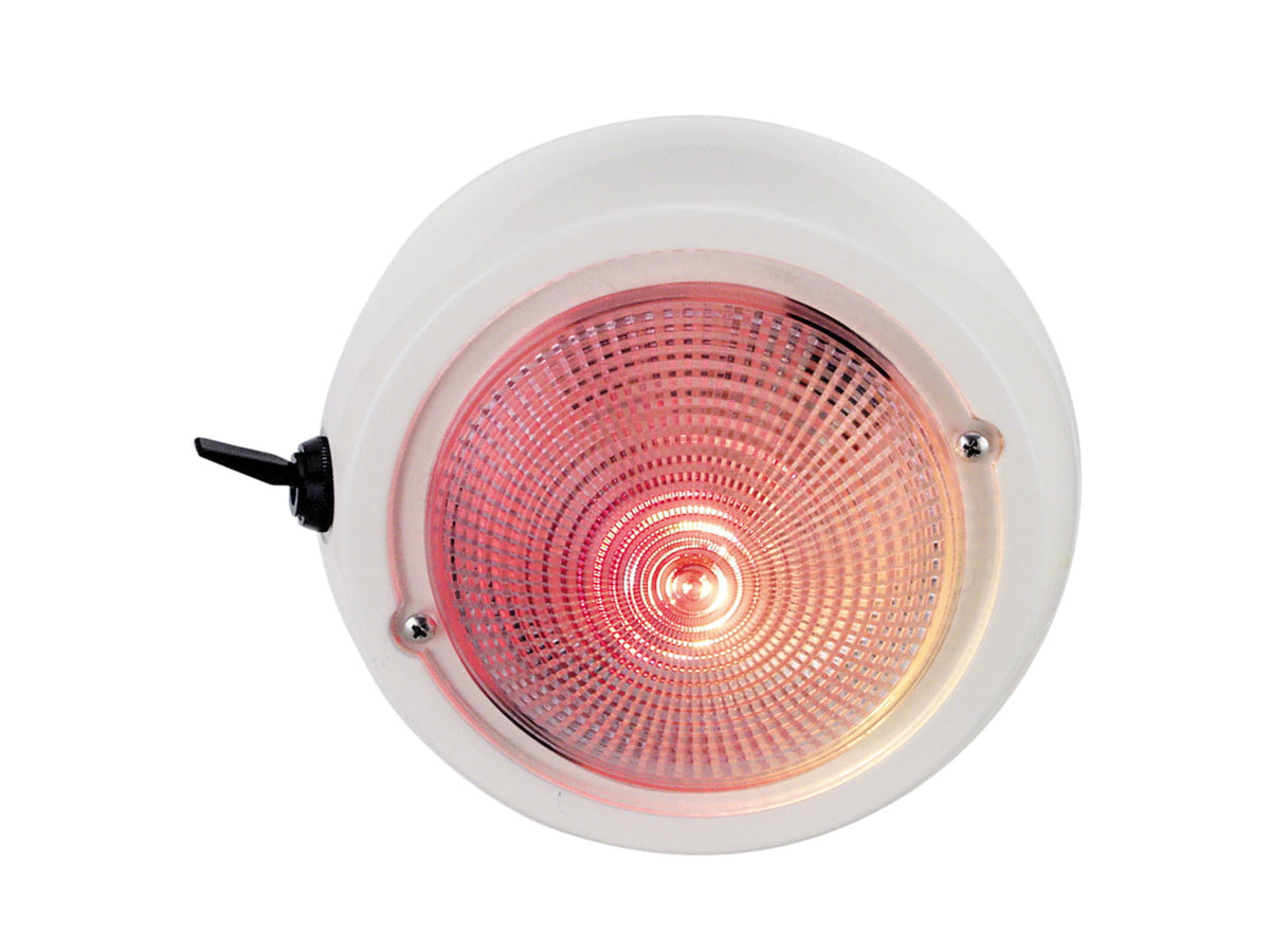 Perko Dome Light w/ Bulbs Red / White 1263DP1WHT