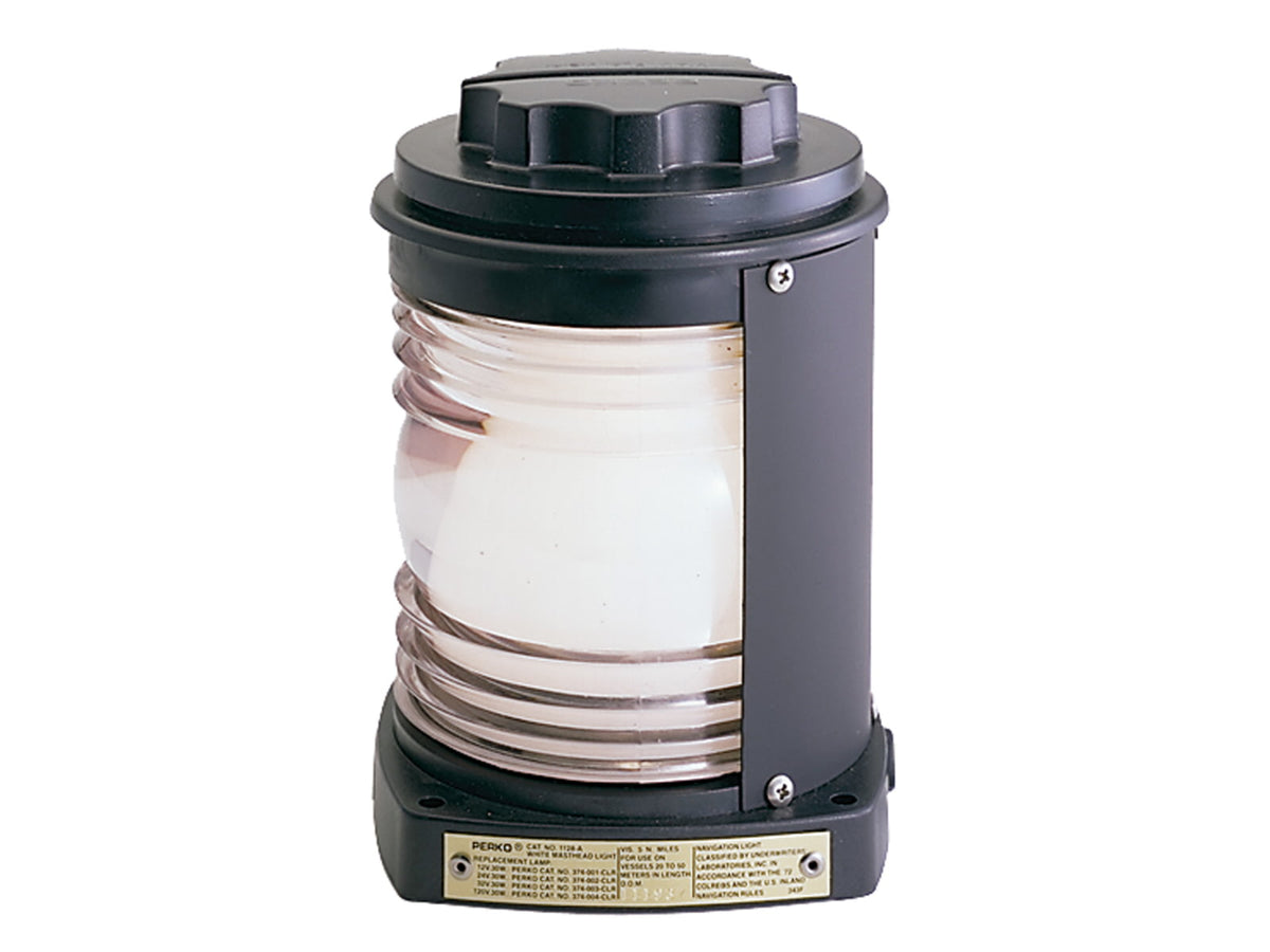 Perko Masthead Light Black Plastic White Lens 1128A00BLK