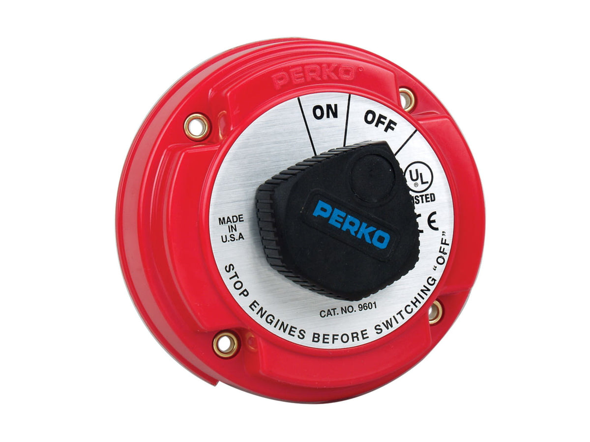 Perko Medium Duty Battery Disconnect Shut Off/On - 250 Amp Continuous 12-32VDC One Size 9601DP