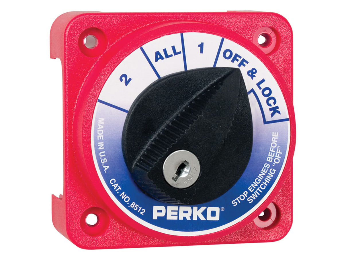 Perko Compact Medium Duty Battery Selector Switch w/Key Lock One Size 8512DP
