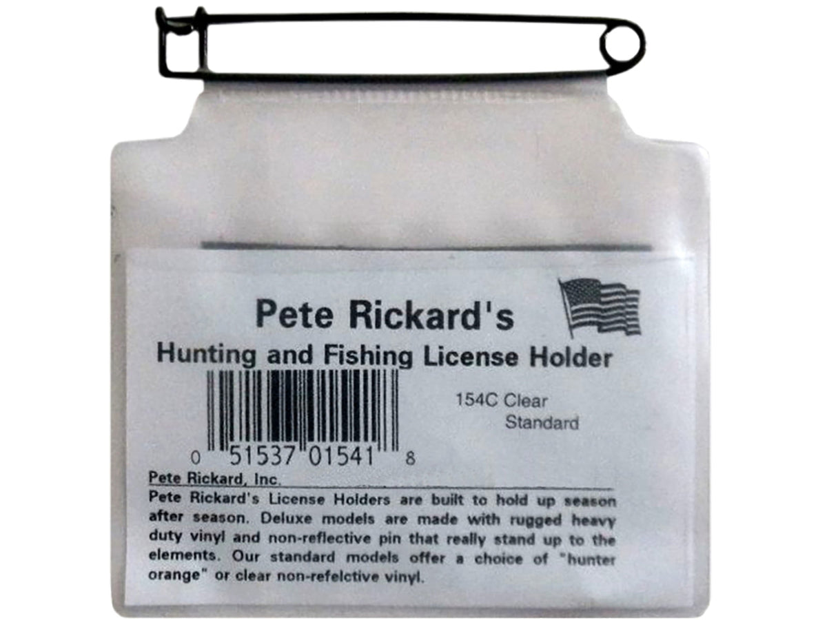 Pete Rickard Pete Rickard Rickards Hunting License Holder Clear 154C