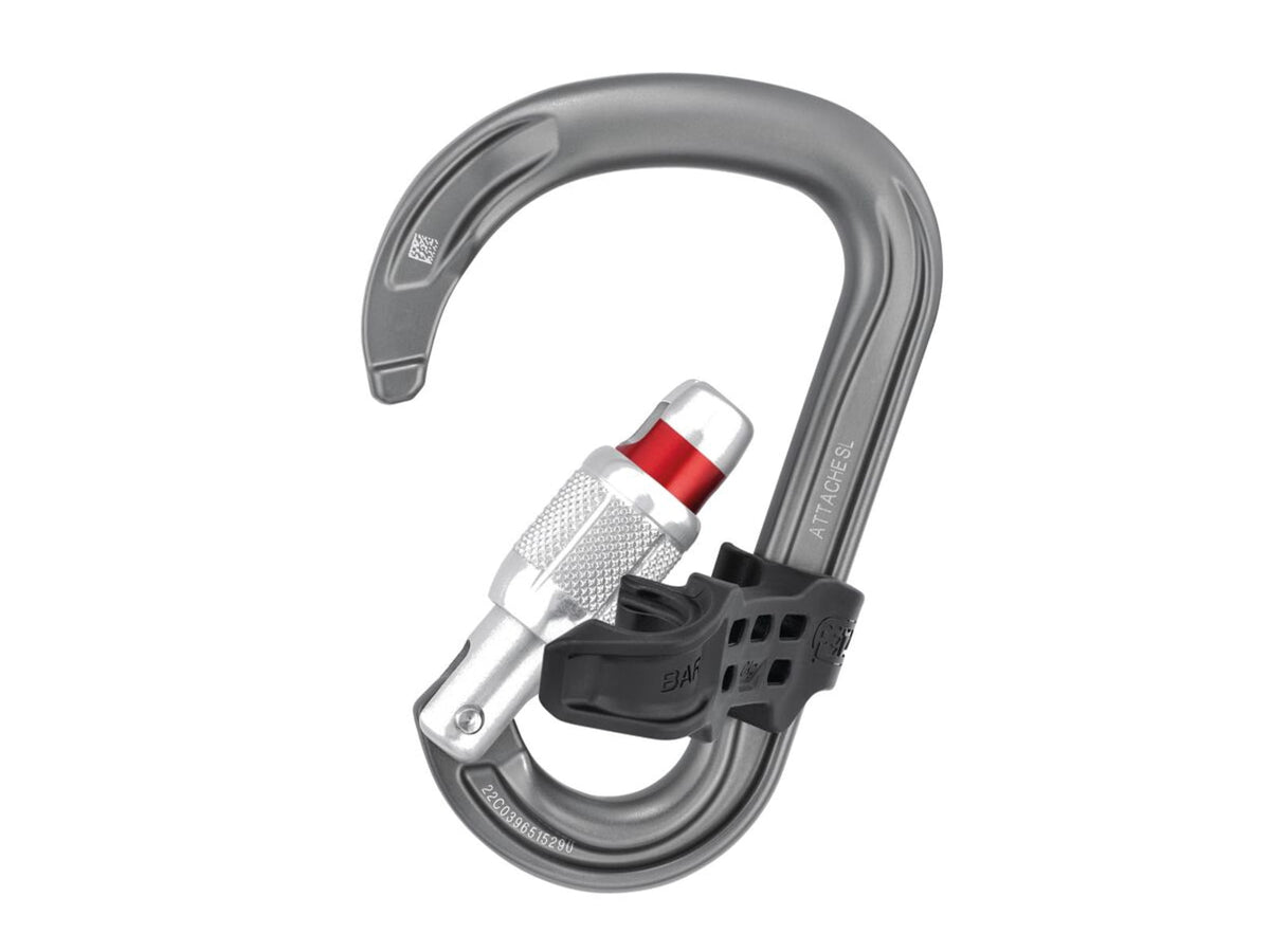 Petzl Attache Screw-Lock Bar Carabiner Gray