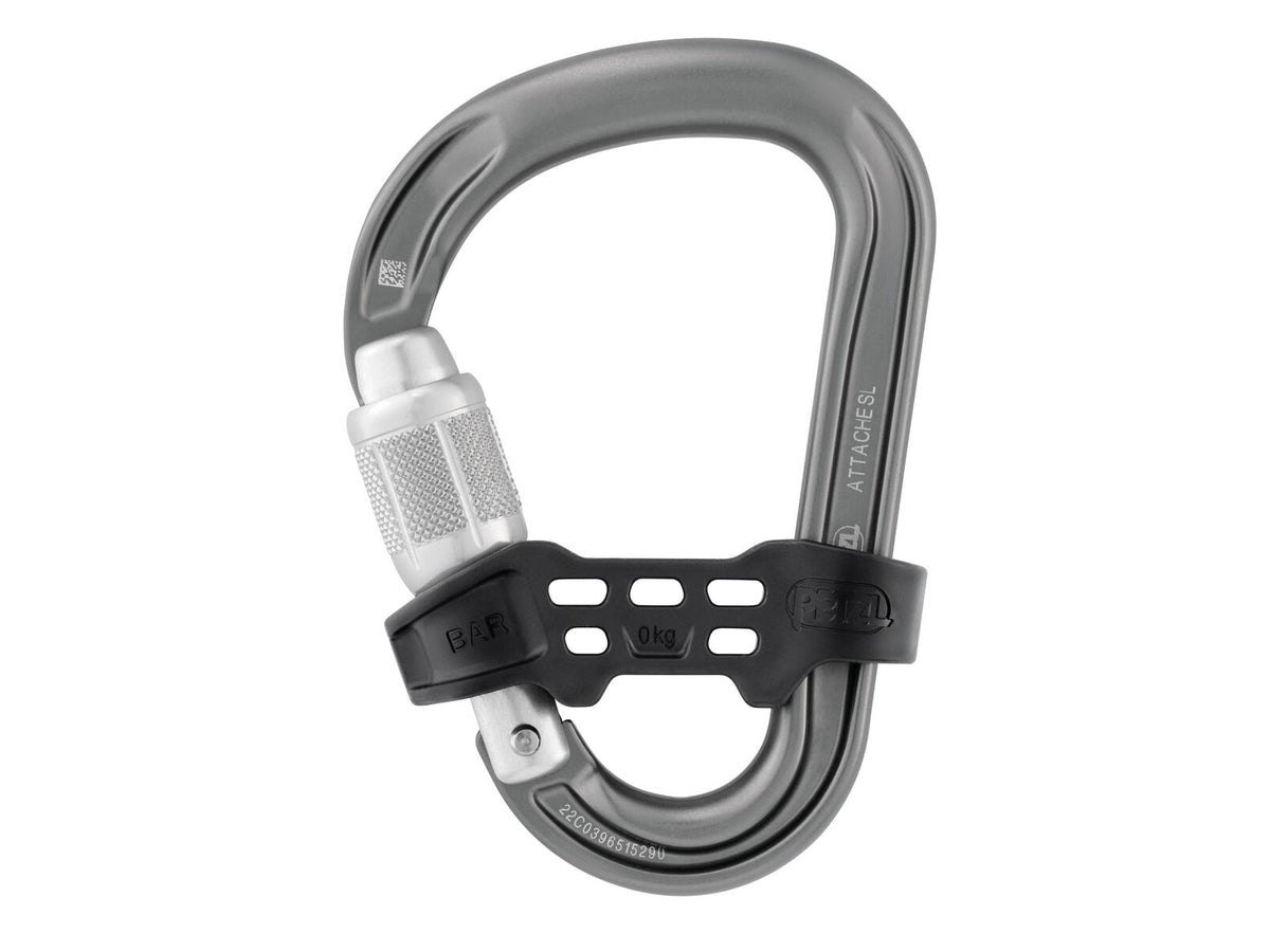 Petzl Attache Screw-Lock Bar Carabiner Gray