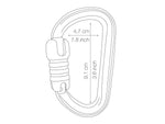 Petzl Bm'D Triact-Lock Carabiner Gray M032AA00