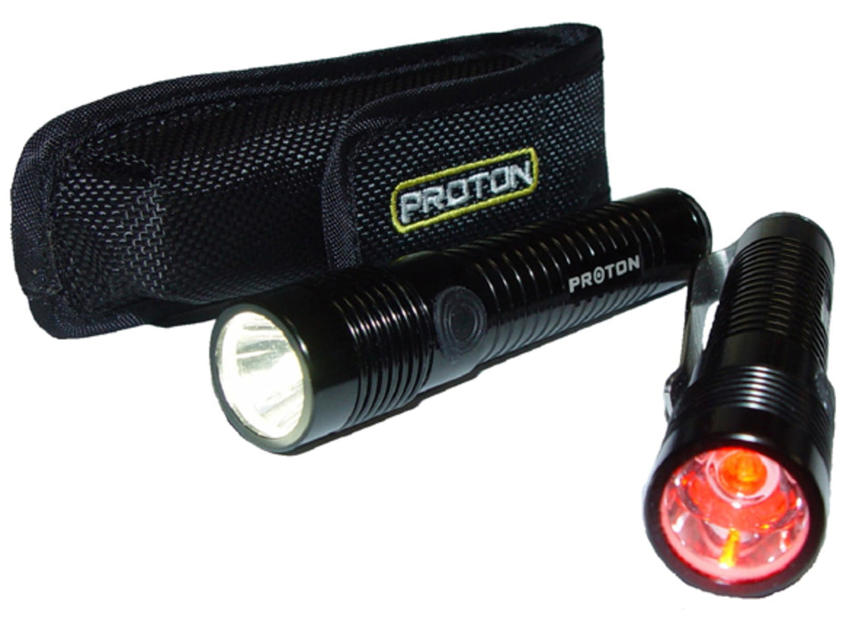 Photon Proton Pro Black Aluminum Body White and Red LEDs 1 x AA PH-PPRO