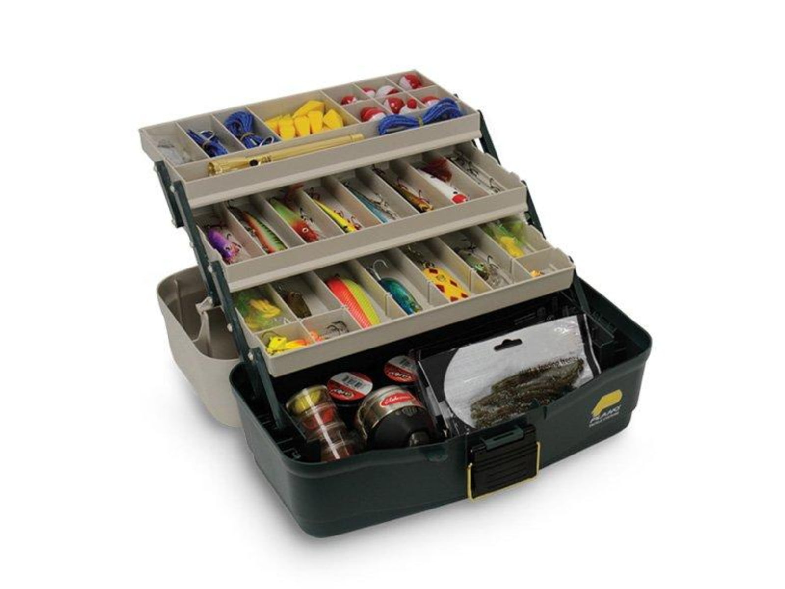Plano 3 Tray Storage Box Green/Sandstone Large PMC530006
