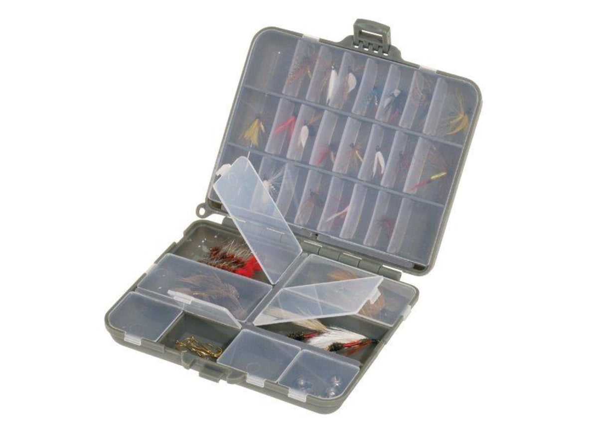 Plano Compact Side-By-Side Tackle Organizer Grey/Clear Small PMC107000