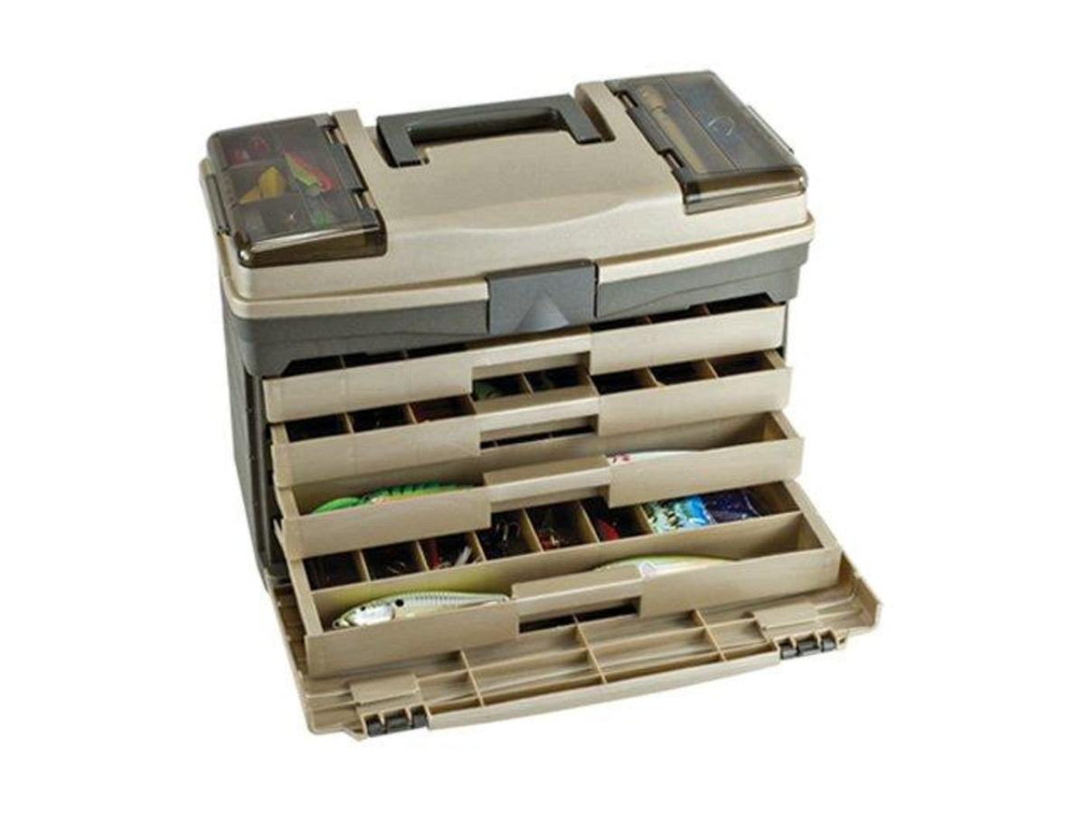 Plano Four Drawer Utility Box w/ Top Access Graphite/Sandstone Extra Large PMC757004